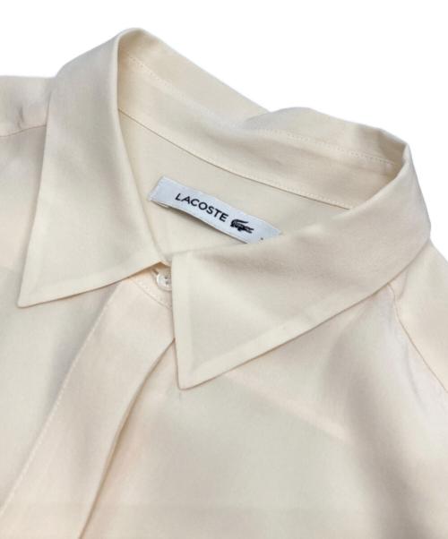 LACOSTE（ラコステ）LACOSTE (ラコステ) シルクシャツ ベージュ サイズ:36の古着・服飾アイテム
