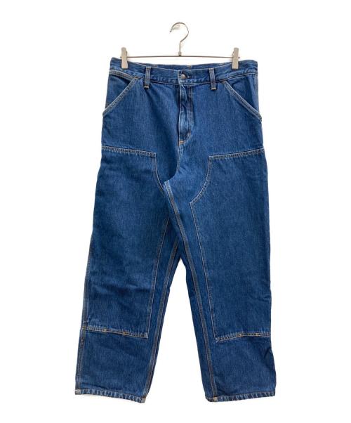 Carhartt WIP（カーハート ワーク イン プログレス）Carhartt WIP (カーハート ワーク イン プログレス) ダブルニーペインターデニムパンツ インディゴ サイズ:32×32の古着・服飾アイテム