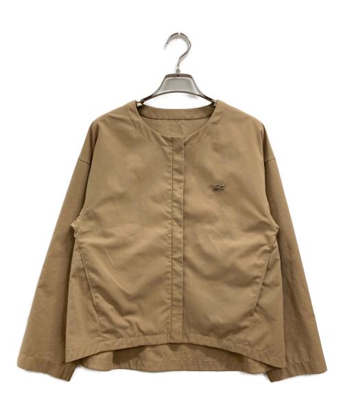 LACOSTE（ラコステ）LACOSTE (ラコステ) クルーネックショートブルゾン ブラウン サイズ:34の古着・服飾アイテム