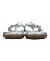 中古・古着 ISLAND SLIPPER (アイランドスリッパ) フラワー装飾ビーチサンダル シルバー サイズ:6：6000円