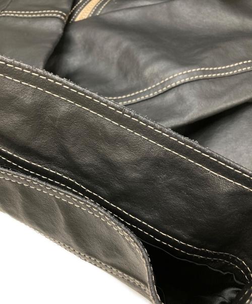 PLEIN SUD JEANS（プレインスッドジーンズ）PLEIN SUD JEANS (プレインスッドジーンズ) ホワイトステッチレザージップジャケット ブラック サイズ:40の古着・服飾アイテム