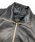 中古・古着 PLEIN SUD JEANS (プレインスッドジーンズ) ホワイトステッチレザージップジャケット ブラック サイズ:40：10000円