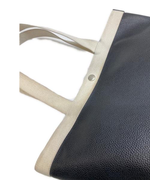 Herve Chapelier（エルベシャプリエ）Herve Chapelier (エルベシャプリエ) リュクススクエアトート ネイビー×シルバーの古着・服飾アイテム