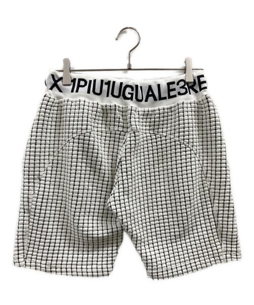 1piu1uguale3（ウノピュウノウグァーレトレ）1piu1uguale3 (ウノピュウノウグァーレトレ) ワッフル生地ハーフパンツ ホワイト サイズ:Mの古着・服飾アイテム