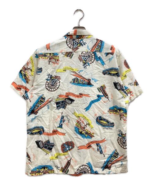 Schott（ショット）Schott (ショット) NEWYORK MAPアロハシャツ ベージュ サイズ:Lの古着・服飾アイテム