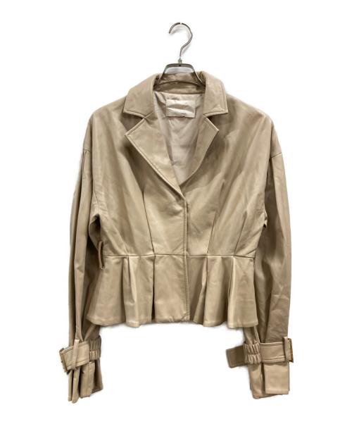 eimy istoire（エイミーイストワール）eimy istoire (エイミーイストワール) hybrid leather tulle spring coat ベージュ サイズ:FREEの古着・服飾アイテム