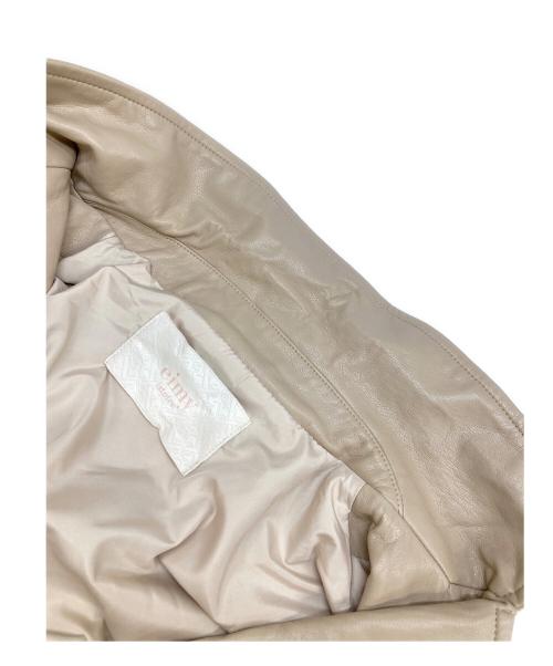 eimy istoire（エイミーイストワール）eimy istoire (エイミーイストワール) hybrid leather tulle spring coat ベージュ サイズ:FREEの古着・服飾アイテム
