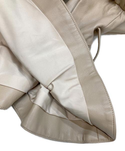 eimy istoire（エイミーイストワール）eimy istoire (エイミーイストワール) hybrid leather tulle spring coat ベージュ サイズ:FREEの古着・服飾アイテム