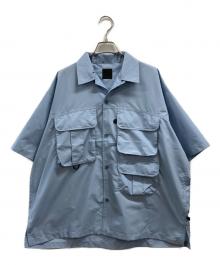 DAIWA PIER39（ダイワ ピア39）の古着「TECH MULTI TOOL POCKET SHIRT S/S SOLID」｜ブルー
