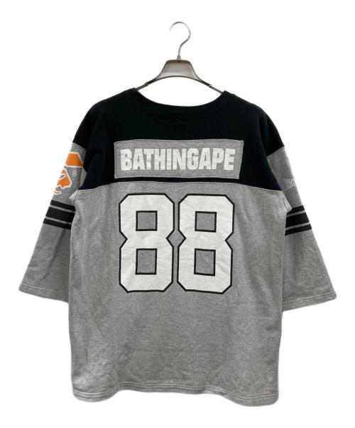 A BATHING APE（アベイシングエイプ）A BATHING APE (アベイシングエイプ) ナンバリングホッケーシャツ グレー サイズ:Lの古着・服飾アイテム