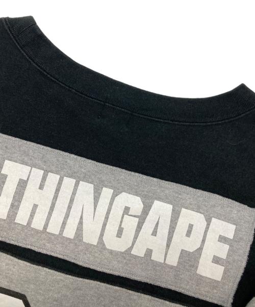 A BATHING APE（アベイシングエイプ）A BATHING APE (アベイシングエイプ) ナンバリングホッケーシャツ グレー サイズ:Lの古着・服飾アイテム