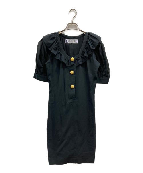 Yves Saint Laurent（イヴサンローラン）Yves Saint Laurent (イヴサンローラン) ミニワンピース ブラック サイズ:Mの古着・服飾アイテム