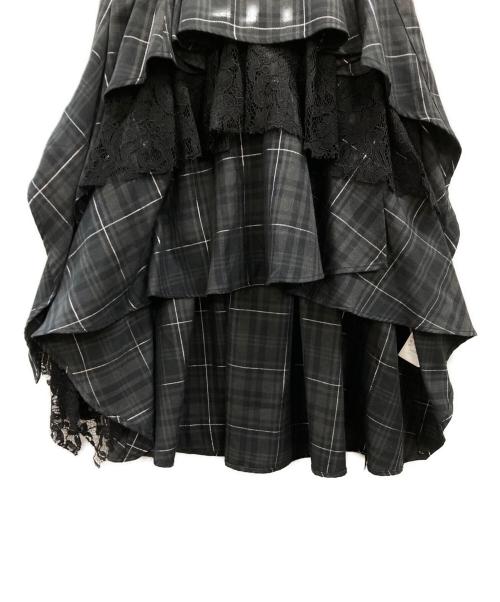 HARE（ハレ）HARE (ハレ) MIXチェックランダムスカート ブラック サイズ:FREEの古着・服飾アイテム