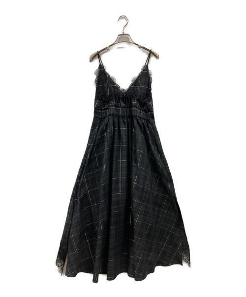 HARE（ハレ）HARE (ハレ) タータンチェックキャミワンピース ブラック サイズ:FREEの古着・服飾アイテム