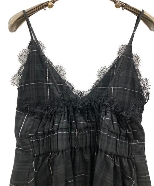 HARE（ハレ）HARE (ハレ) タータンチェックキャミワンピース ブラック サイズ:FREEの古着・服飾アイテム