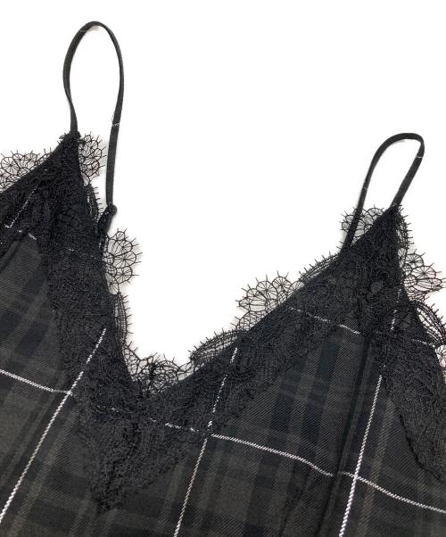 HARE（ハレ）HARE (ハレ) タータンチェックキャミワンピース ブラック サイズ:FREEの古着・服飾アイテム