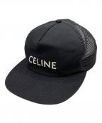 CELINEセリーヌ）の古着「ロゴメッシュキャップ」｜ブラック