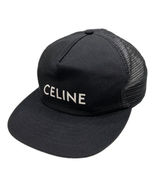CELINE（セリーヌ）CELINE (セリーヌ) ロゴメッシュキャップ ブラック サイズ:Lの古着・服飾アイテム