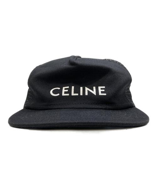 CELINE（セリーヌ）CELINE (セリーヌ) ロゴメッシュキャップ ブラック サイズ:Lの古着・服飾アイテム