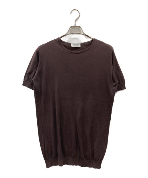 JOHN SMEDLEY（ジョンスメドレー）JOHN SMEDLEY (ジョンスメドレー) 半袖ニット ブラウン サイズ:Sの古着・服飾アイテム