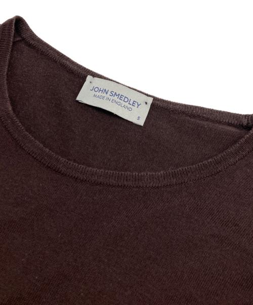 JOHN SMEDLEY（ジョンスメドレー）JOHN SMEDLEY (ジョンスメドレー) 半袖ニット ブラウン サイズ:Sの古着・服飾アイテム