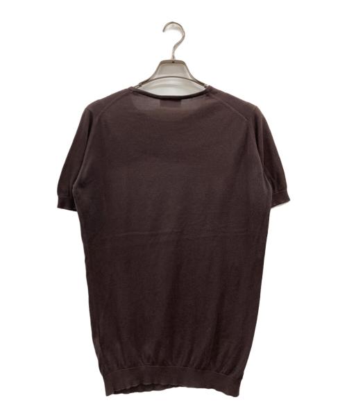 JOHN SMEDLEY（ジョンスメドレー）JOHN SMEDLEY (ジョンスメドレー) 半袖ニット ブラウン サイズ:Sの古着・服飾アイテム