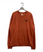 C.P COMPANYシーピーカンパニー）の古着「ロゴワンポイント長袖カットソー」｜オレンジ