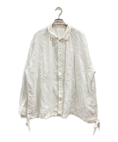 nest Robe（ネストローブ）nest Robe (ネストローブ) リネン近江晒ドロストシャツ ホワイト サイズ:FREEの古着・服飾アイテム