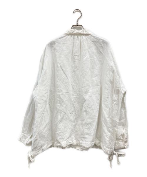nest Robe（ネストローブ）nest Robe (ネストローブ) リネン近江晒ドロストシャツ ホワイト サイズ:FREEの古着・服飾アイテム