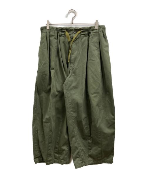 is-ness（イズネス）is-ness (イズネス) BALLOON EZ PANTS オリーブ サイズ:ONE SIZEの古着・服飾アイテム