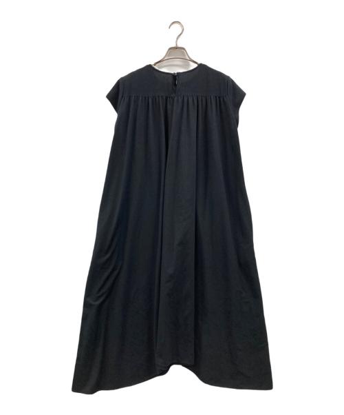 MACKINTOSH LONDON（マッキントッシュ ロンドン）MACKINTOSH LONDON (マッキントッシュ ロンドン) ヨークギャザーAラインワンピース ブラック サイズ:40の古着・服飾アイテム