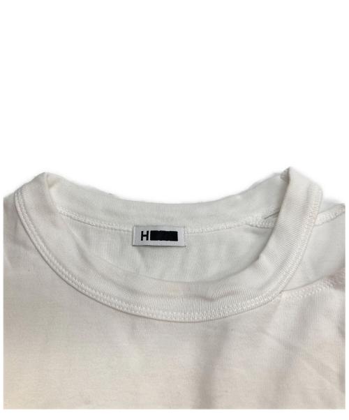 H BEAUTY&YOUTH（エイチ ビューティー&ユース）H BEAUTY&YOUTH (エイチ ビューティー&ユース) コットンハイゲージ カットオフTシャツ ホワイト サイズ:不明(実寸参照)の古着・服飾アイテム