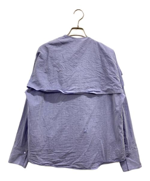 IENA LA BOUCLE（イエナ ラ ブークル）IENA LA BOUCLE (イエナ ラ ブークル) アシメカラーシャツ ラベンダー サイズ:不明(実寸参照)の古着・服飾アイテム