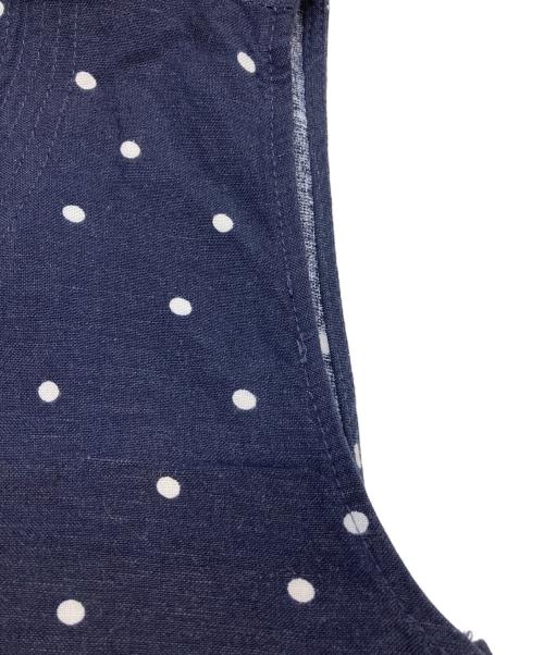SIMPLICITE（シンプリシテ）SIMPLICITE (シンプリシテ) ドットリネンレーヨンスリーブレスワンピース ネイビー サイズ:Sの古着・服飾アイテム