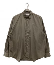Gymphlex（ジムフレックス）の古着「ポリエステルローン レギュラーカラーシャツ」｜オリーブ