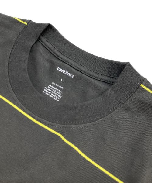 FreshService（フレッシュサービス）FreshService (フレッシュサービス) PIN BORDER L/S TEE グレー サイズ:L 未使用品の古着・服飾アイテム