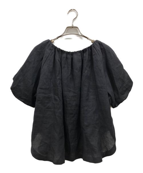 SINME（シンメ）SINME (シンメ) リネンオフショルダーブラウス ブラック サイズ:FREE 未使用品の古着・服飾アイテム