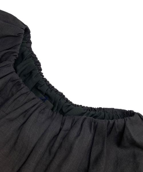 SINME（シンメ）SINME (シンメ) リネンオフショルダーブラウス ブラック サイズ:FREE 未使用品の古着・服飾アイテム