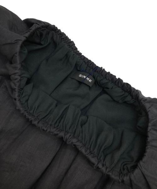SINME（シンメ）SINME (シンメ) リネンオフショルダーブラウス ブラック サイズ:FREE 未使用品の古着・服飾アイテム