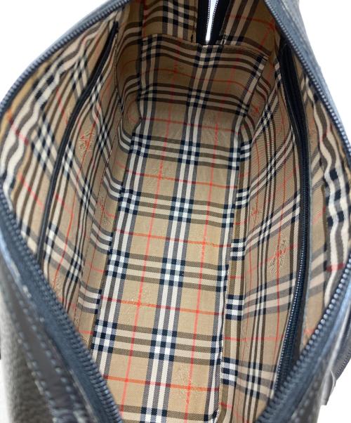 Burberry's（バーバリーズ）Burberry's (バーバリーズ) 中ノヴァチェック柄レザーミニボストンバッグ ブラックの古着・服飾アイテム