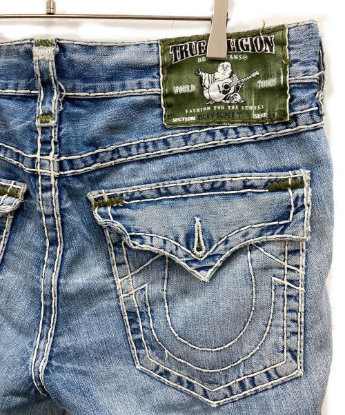 TRUE RELIGION（トゥルー レリジョン）TRUE RELIGION (トゥルー レリジョン) RICKY SUPER T　デニムパンツ　フレアパンツ　USA製 インディゴ サイズ:実寸参照の古着・服飾アイテム
