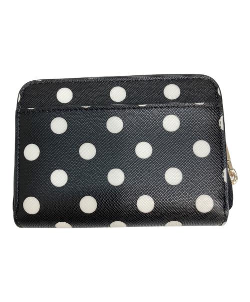 Kate Spade（ケイトスペード）Kate Spade (ケイトスペード) 水玉模様ミニウォレット　財布 ブラック×ホワイト サイズ:実寸参照の古着・服飾アイテム