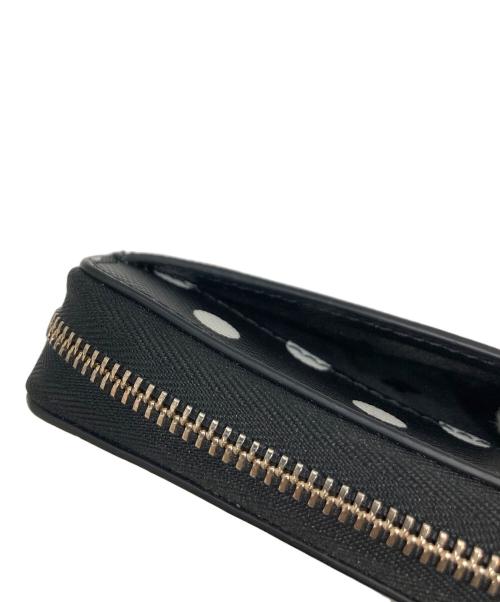 Kate Spade（ケイトスペード）Kate Spade (ケイトスペード) 水玉模様ミニウォレット　財布 ブラック×ホワイト サイズ:実寸参照の古着・服飾アイテム