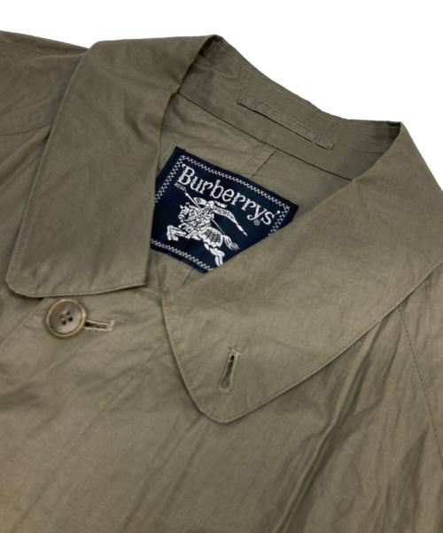 Burberry's（バーバリーズ）Burberry's (バーバリーズ) 比翼ステンカラーコート カーキ サイズ:不明（実寸参照）の古着・服飾アイテム