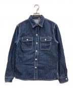 FLAT HEADフラット ヘッド）の古着「WABASHWORKSHIRT」｜ネイビー