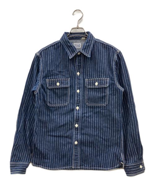 FLAT HEAD（フラット ヘッド）FLAT HEAD (フラット ヘッド) WABASHWORKSHIRT ネイビー サイズ:40の古着・服飾アイテム