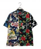 BEAMS PLUS×DALE HOPEビームスプラス×デール・ホープ）の古着「別注アロハシャツ」｜ネイビー×ブラック