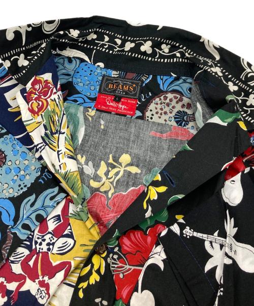 BEAMS PLUS（ビームスプラス）BEAMS PLUS (ビームスプラス) DALE HOPE (デール・ホープ) 別注アロハシャツ ネイビー×ブラック サイズ:Lの古着・服飾アイテム