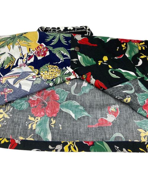 BEAMS PLUS（ビームスプラス）BEAMS PLUS (ビームスプラス) DALE HOPE (デール・ホープ) 別注アロハシャツ ネイビー×ブラック サイズ:Lの古着・服飾アイテム