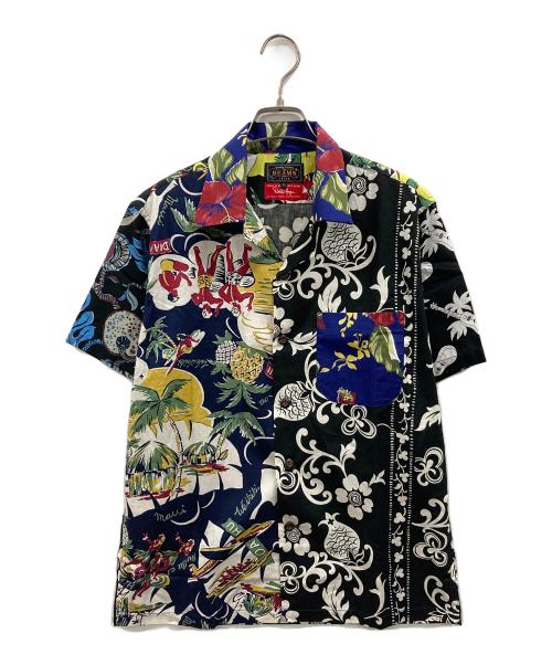 BEAMS PLUS（ビームスプラス）BEAMS PLUS (ビームスプラス) DALE HOPE (デール・ホープ) 別注アロハシャツ ネイビー×ブラック サイズ:Mの古着・服飾アイテム